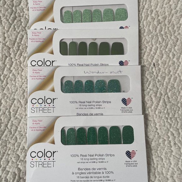 RETIRED COLOR STREET NAIL POLISH STRIPS BUNDLE - GREENS - Picture 1 of 1